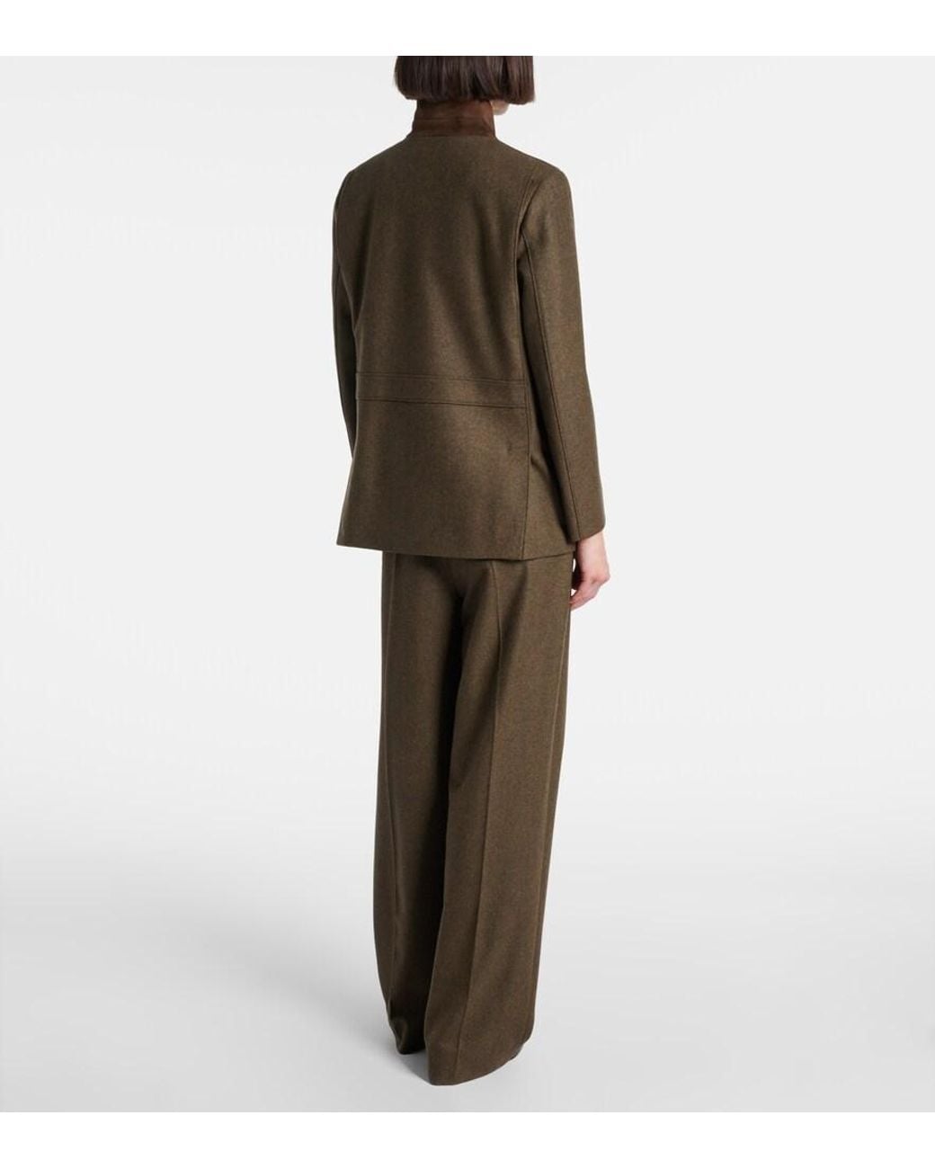 Loro Piana Green Wool And Cashmere Jacket