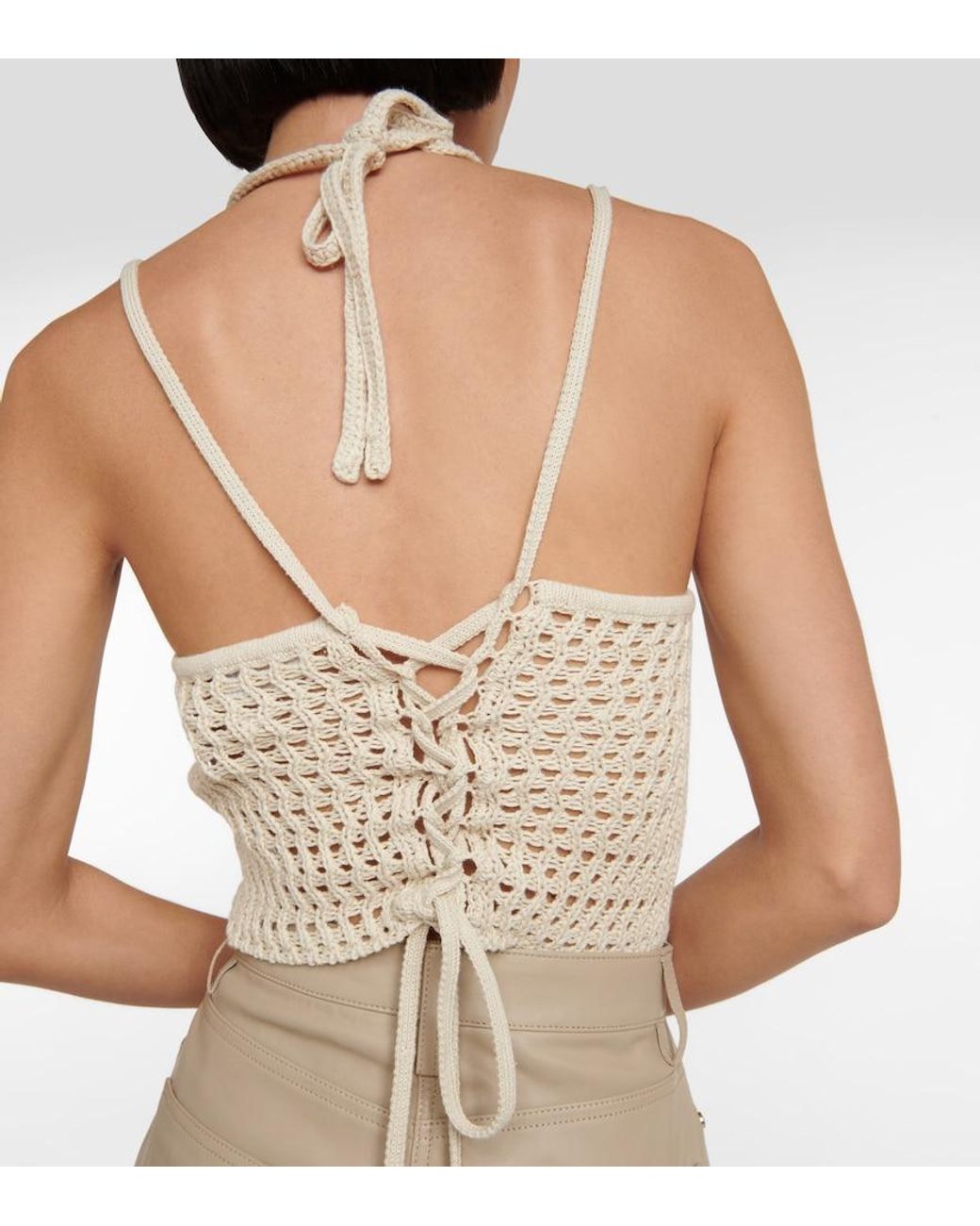 Jonathan Simkhai White Ralia Cotton-blend Crocheted Crop Top
