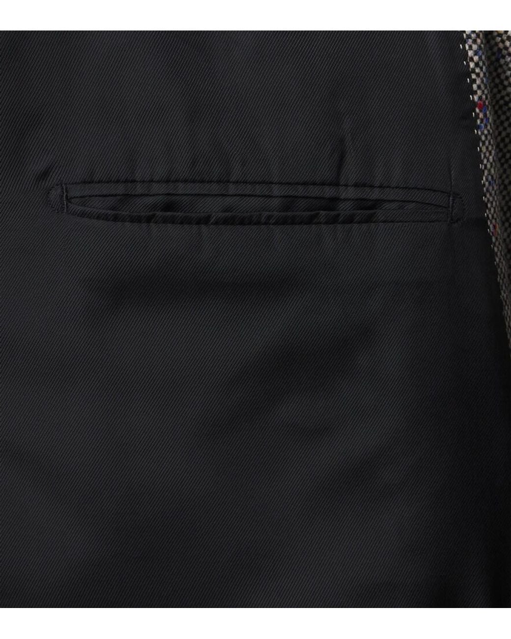Dries Van Noten Gray Checked Double-Breasted Wool Blazer for men