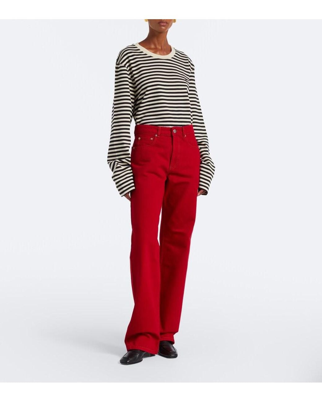 Jeans Anchos AMI de color Red