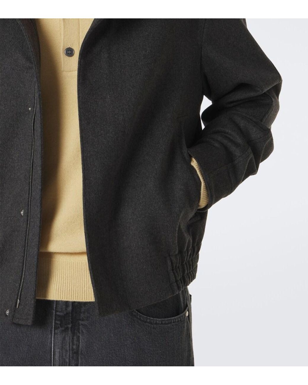 Lardini Gray Virgin Wool Jacket for men