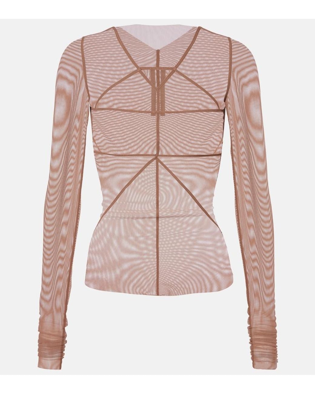 Rick Owens Pink Temple Sheer Tulle Top