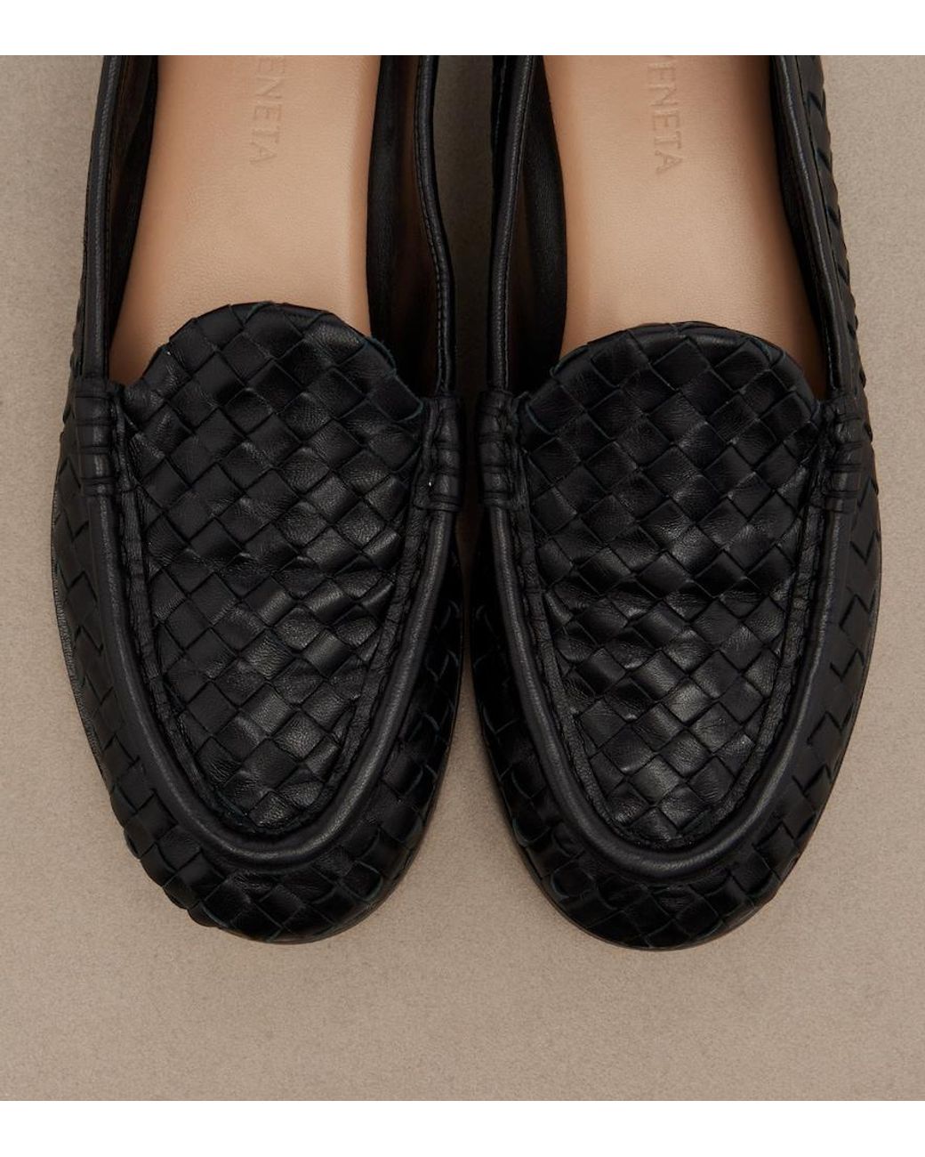 Bottega Veneta Black Silenzio Intrecciato Leather Loafers