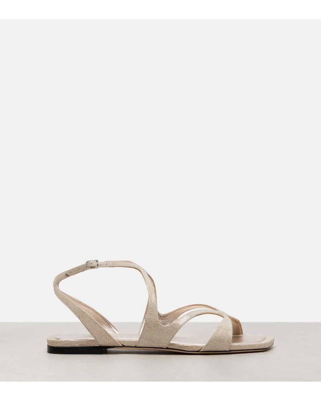 Jimmy Choo Natural Ayla Leather Sandals