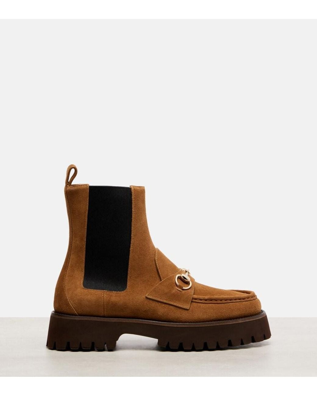 Gucci Brown Sylke Suede Chelsea Boots