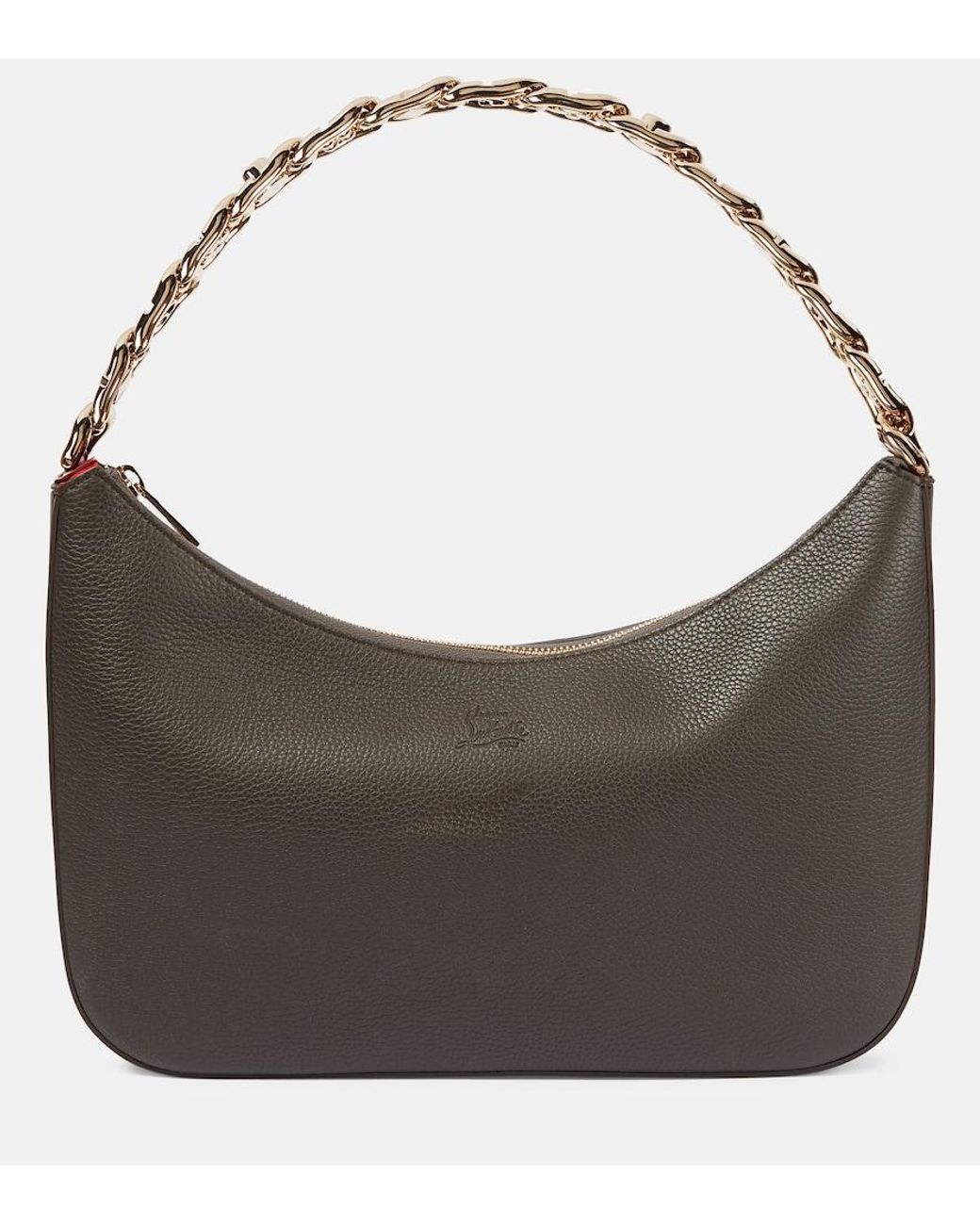 Christian Louboutin Gray Loubila Chain Large Shoulder Bag