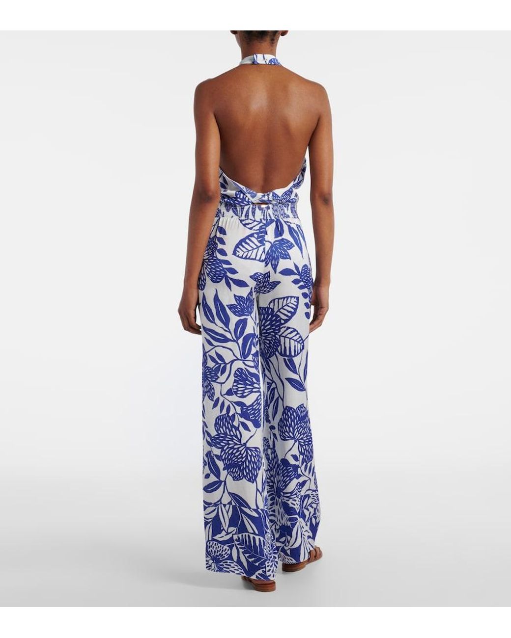 Poupette Blue Cecile Wide-Leg Pants