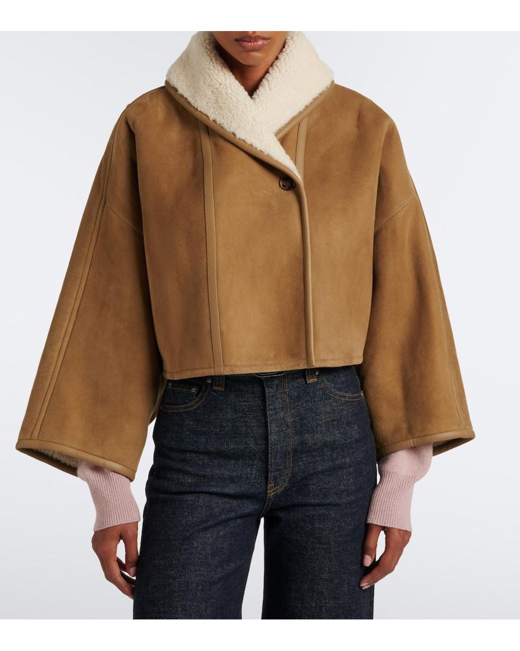 Yves Salomon Brown Leather Jacket
