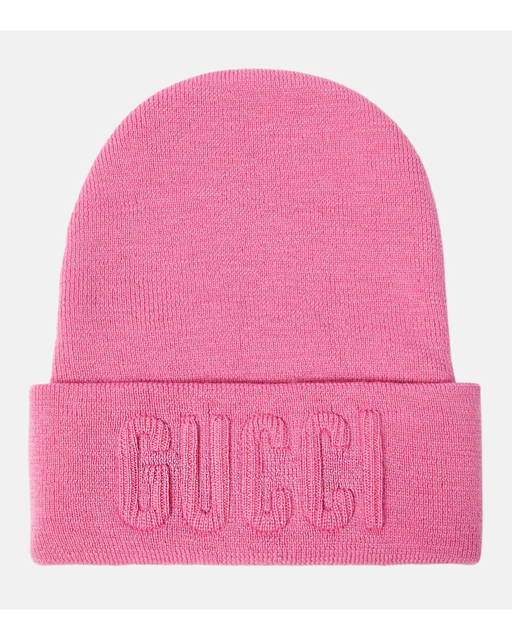 Bonnet a logo en laine Gucci en coloris Rose | Lyst