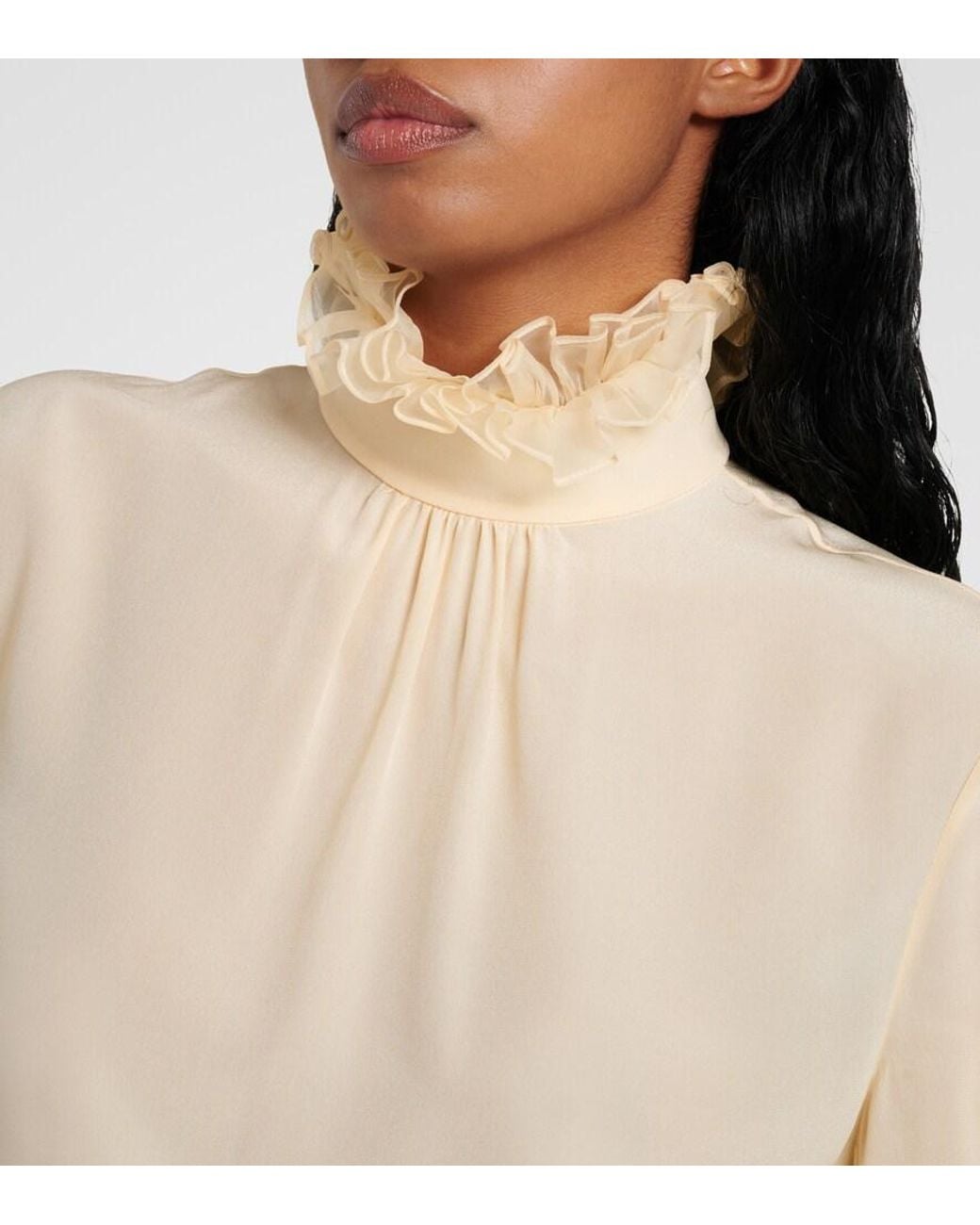 Valentino Garavani Natural Silk Crepe De Chine Shirt