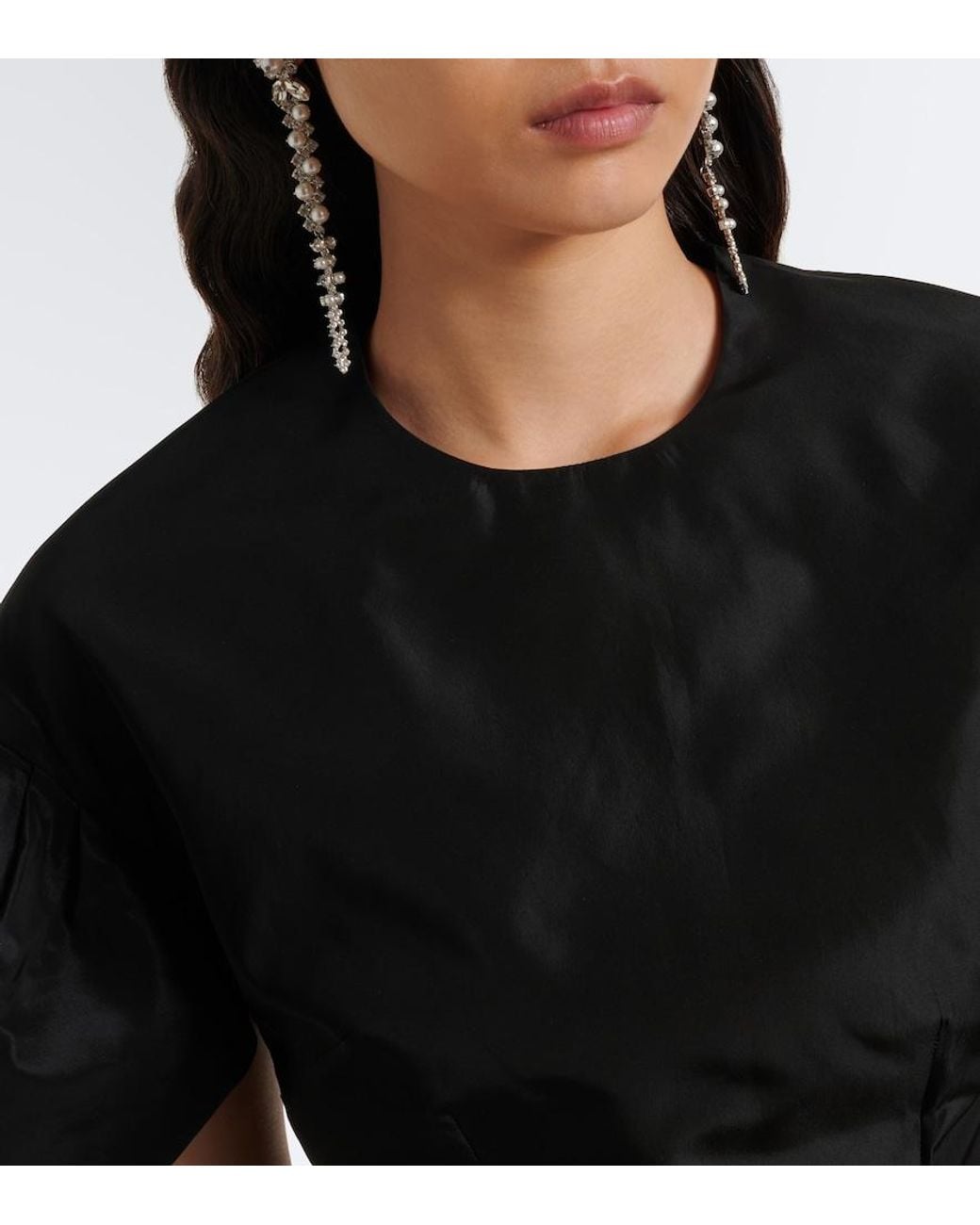 Simone Rocha Black Peplum Top