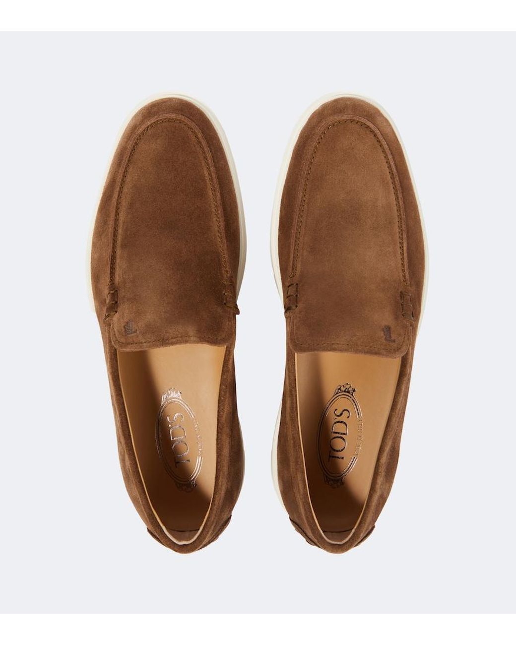 Tod's Brown Suede Loafers for men