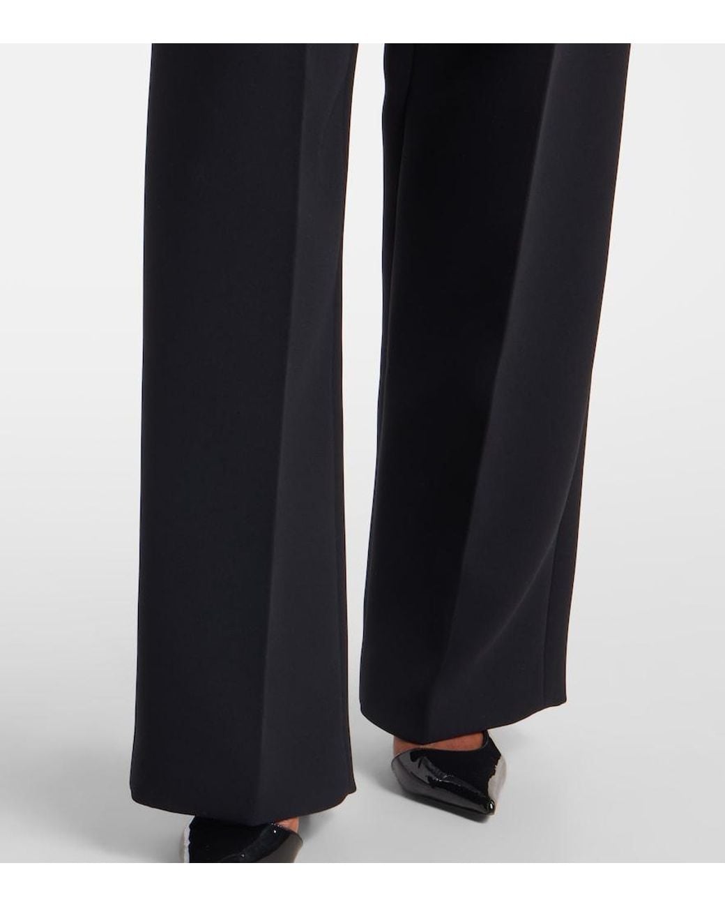 Khaite Blue August High-Rise Wide-Leg Pants