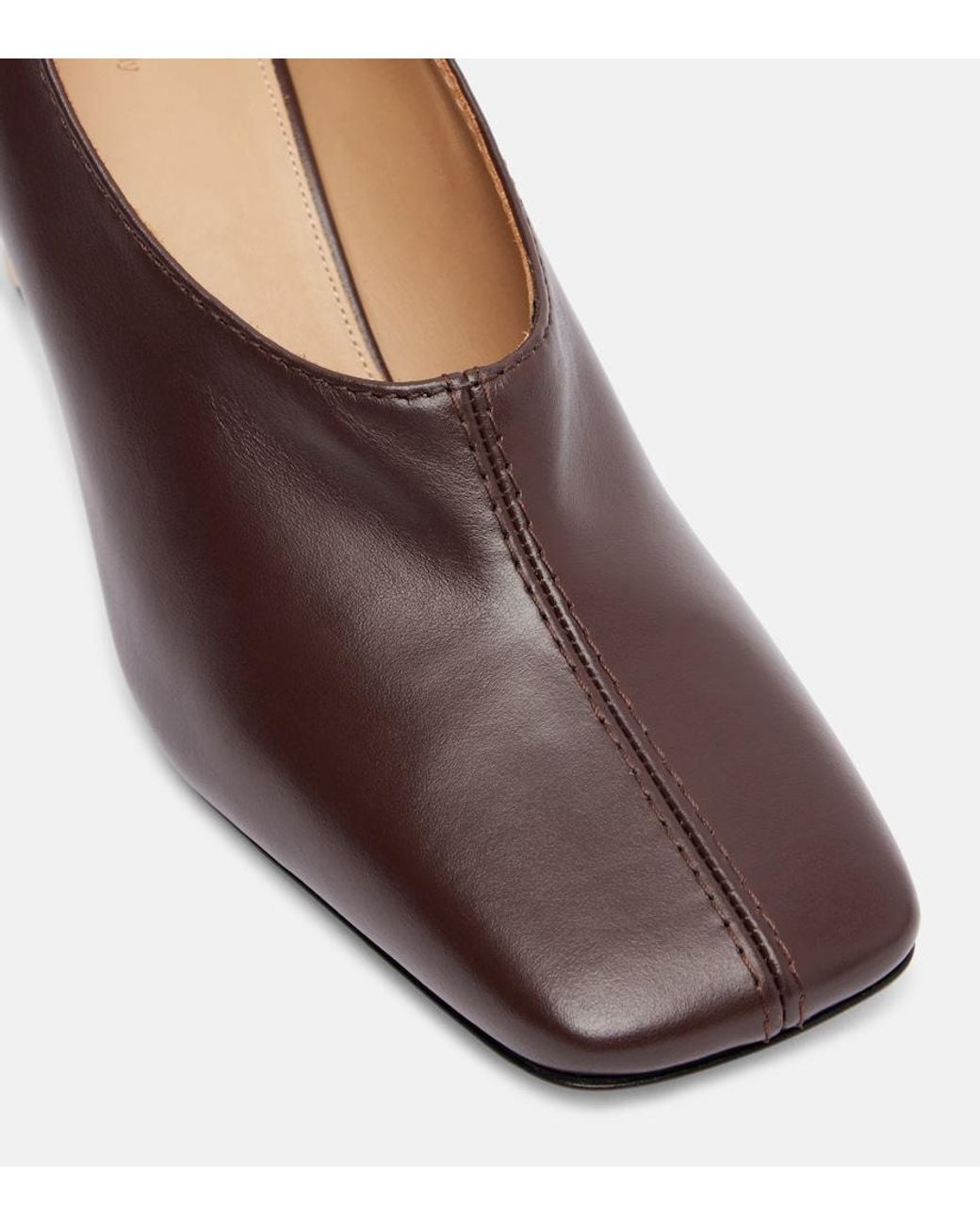 J.W. Anderson Brown Chain 75 Leather Pumps