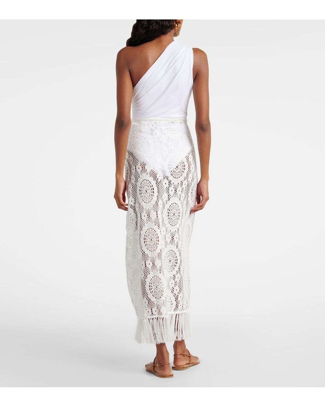 Jonathan Simkhai White Thyri Fringed Beach Cover-Up