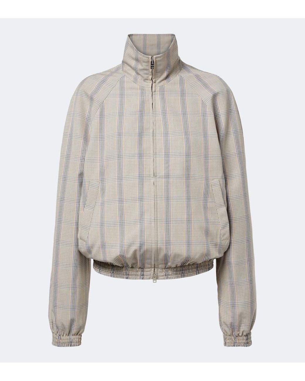 Acne Gray Checked Technical Jacket