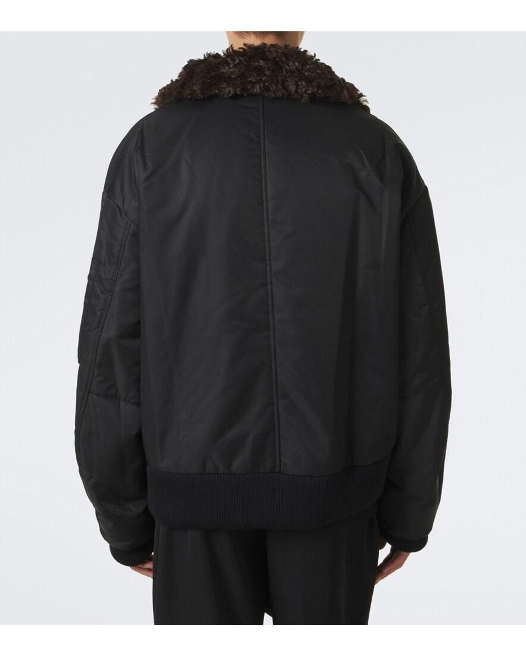 Simone Rocha Black Asymmetric Blouson Jacket for men