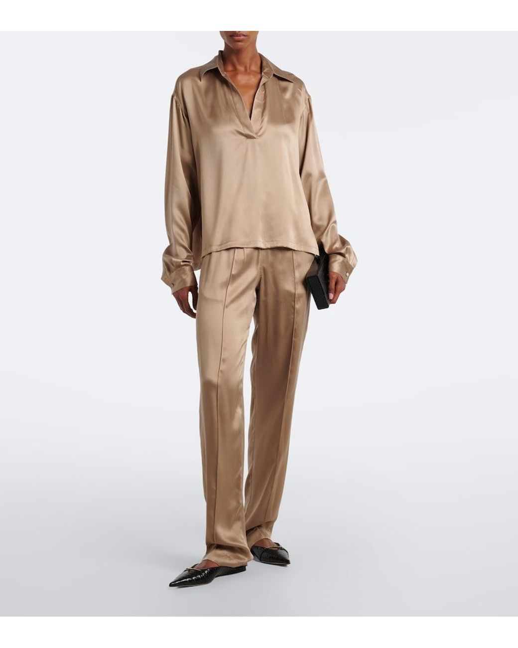Tom Ford Natural Silk Satin Blouse