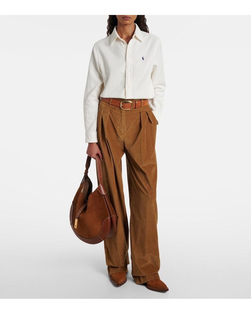 Polo Ralph Lauren White Cotton Corduroy Shirt
