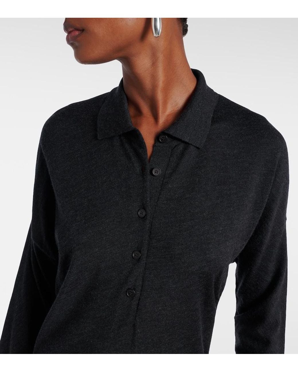 Tod's Blue Wool And Silk Polo Dress