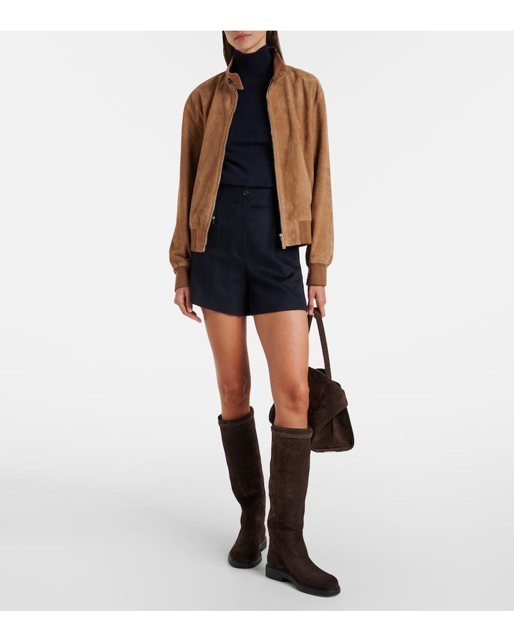 Tod's Black Suede Knee-High Boots