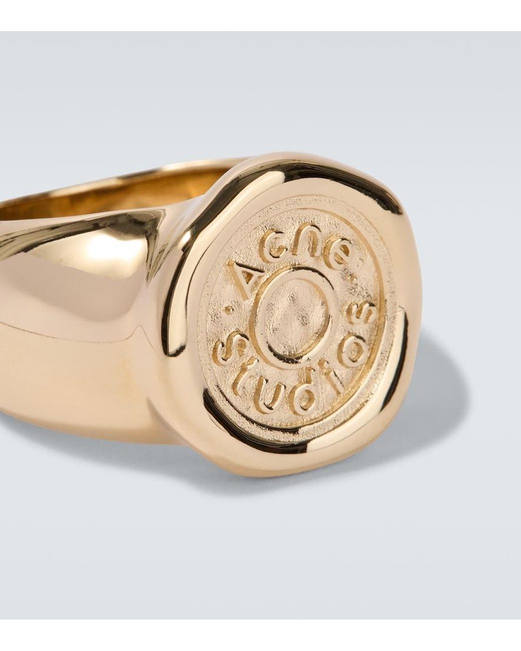 Acne Studios Logo Ring in White for Men | Lyst