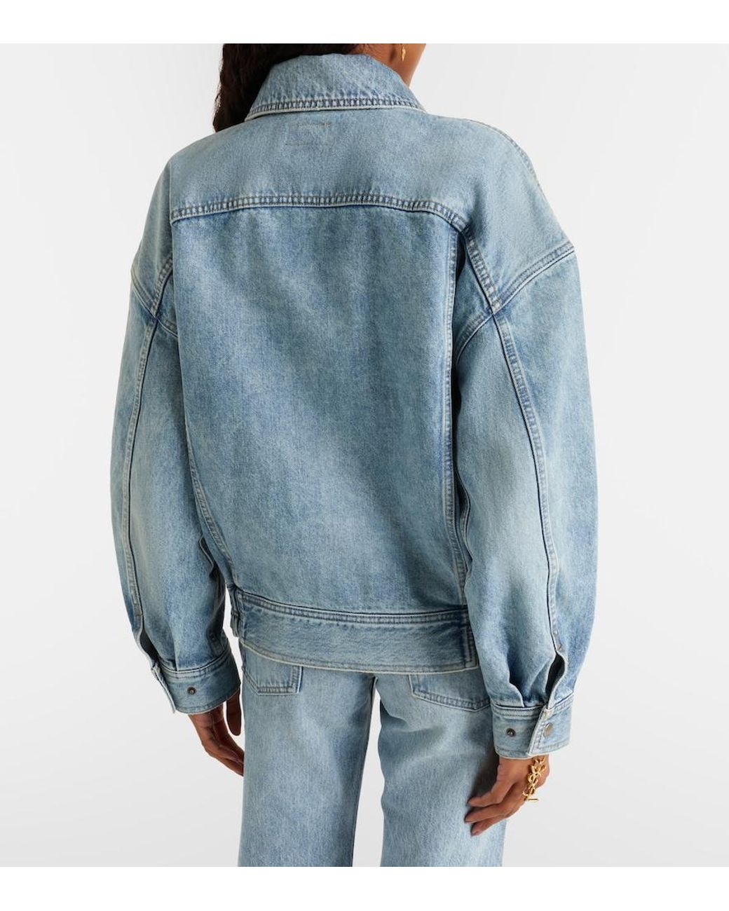 Saint Laurent Blue Denim Blouson Jacket