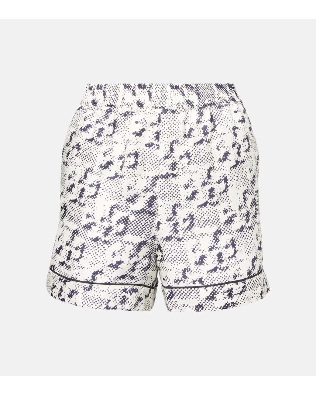 Tory Burch White Silk Shorts