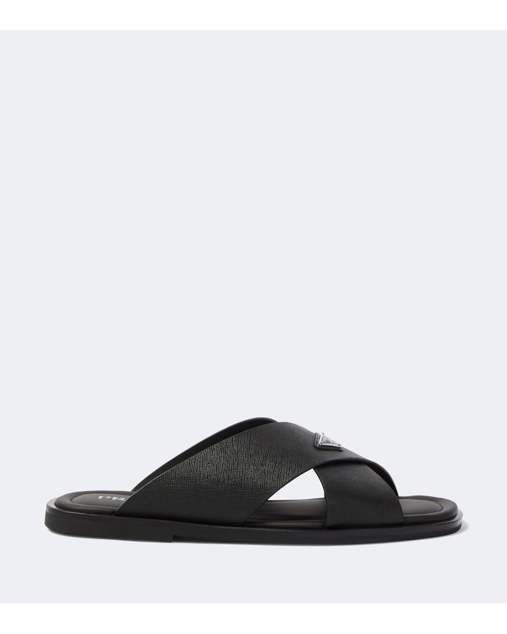 Prada Black Leather Sandals for men