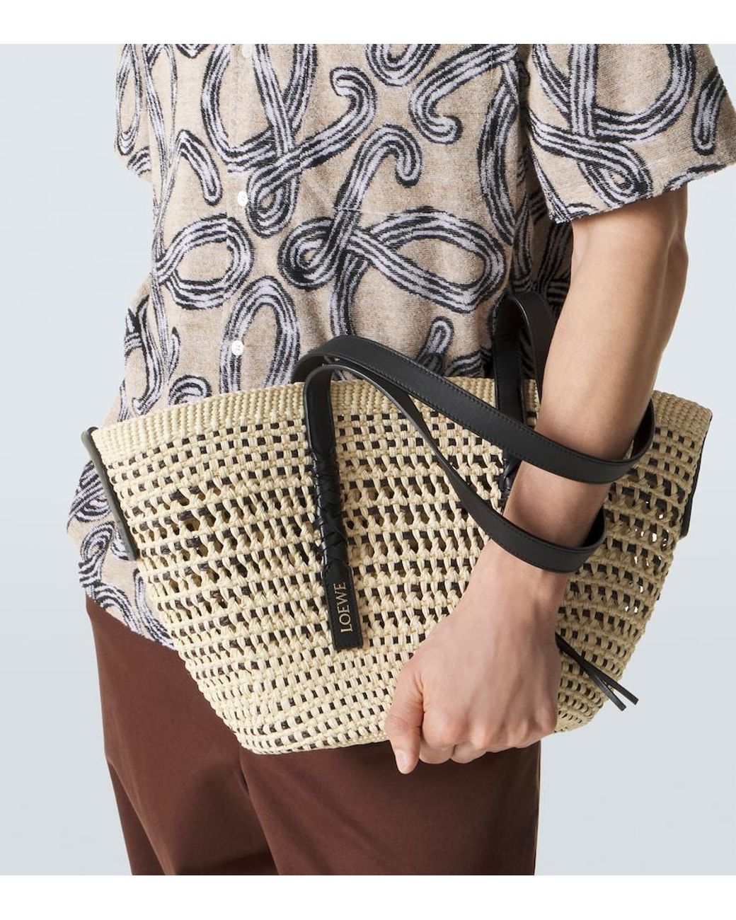 Loewe Metallic Paula's Ibiza Medium Basket Bag for men