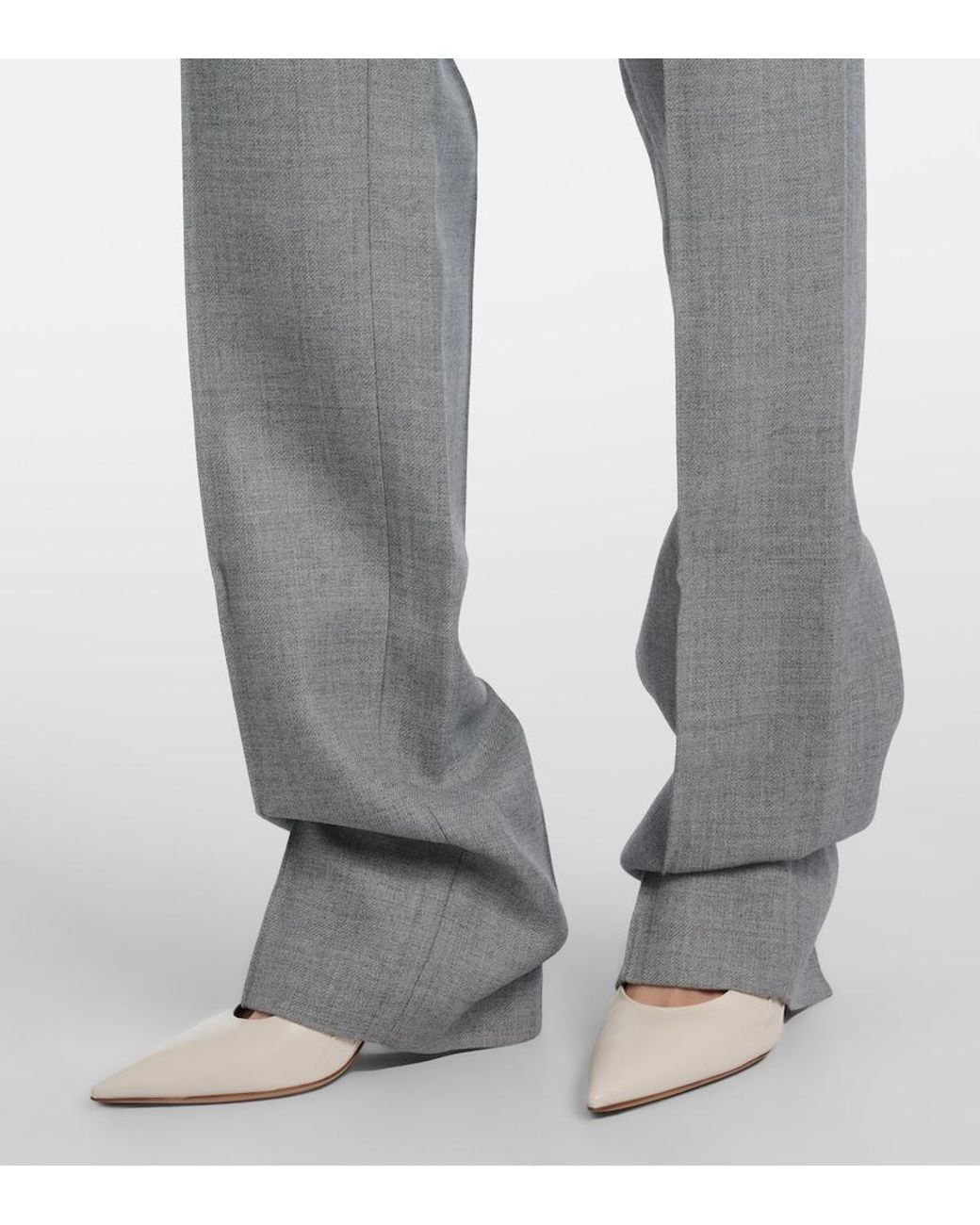 Alex Perry Gray Mid-Rise Straight Pants