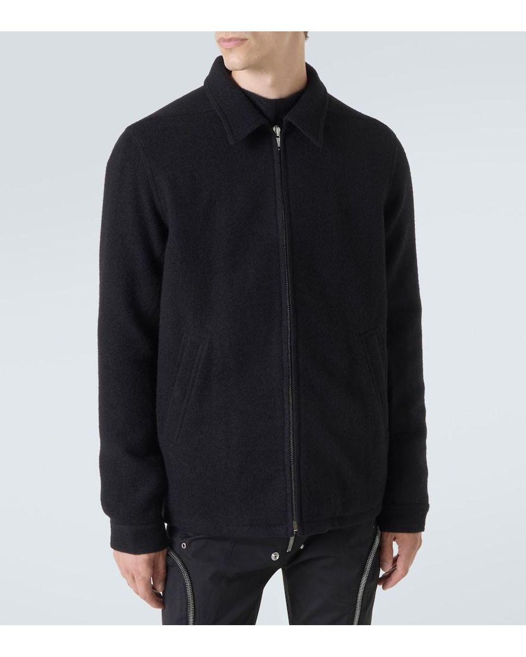 Rick Owens Black Brad Virgin Wool Jacket for men
