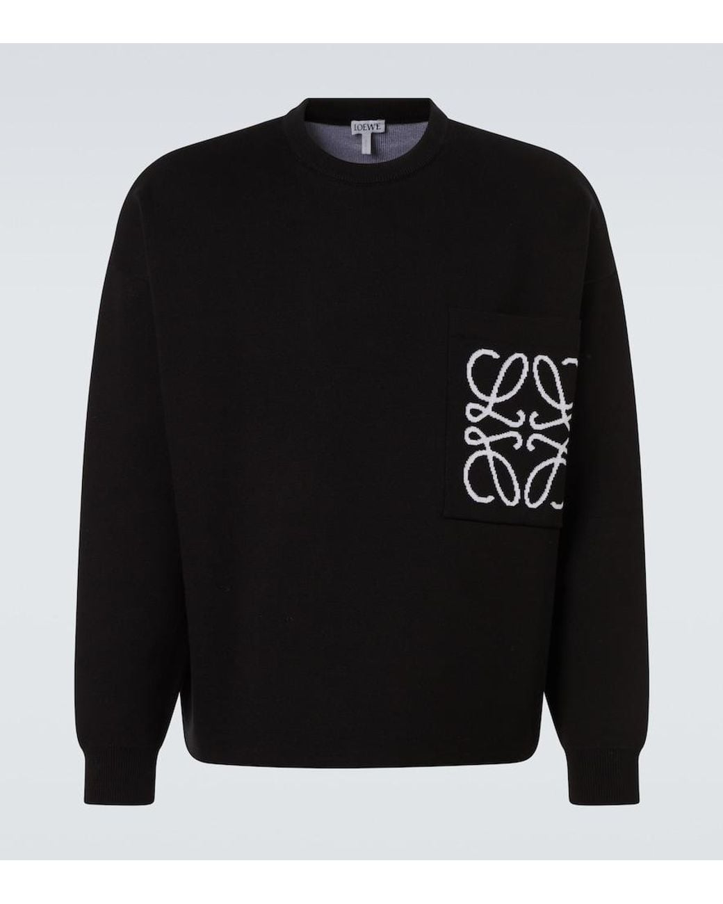Loewe Black Anagram Embroidered Sweater for men