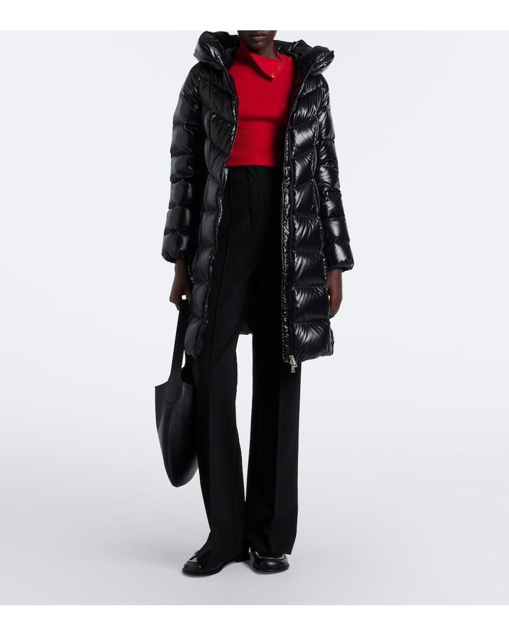 Moncler Black Marusse Hooded Quilted Down Coat