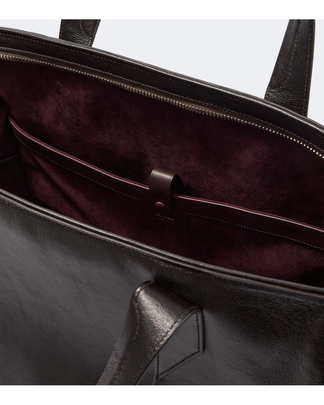 Metier Black Passerby East-West Leather Tote Bag for men