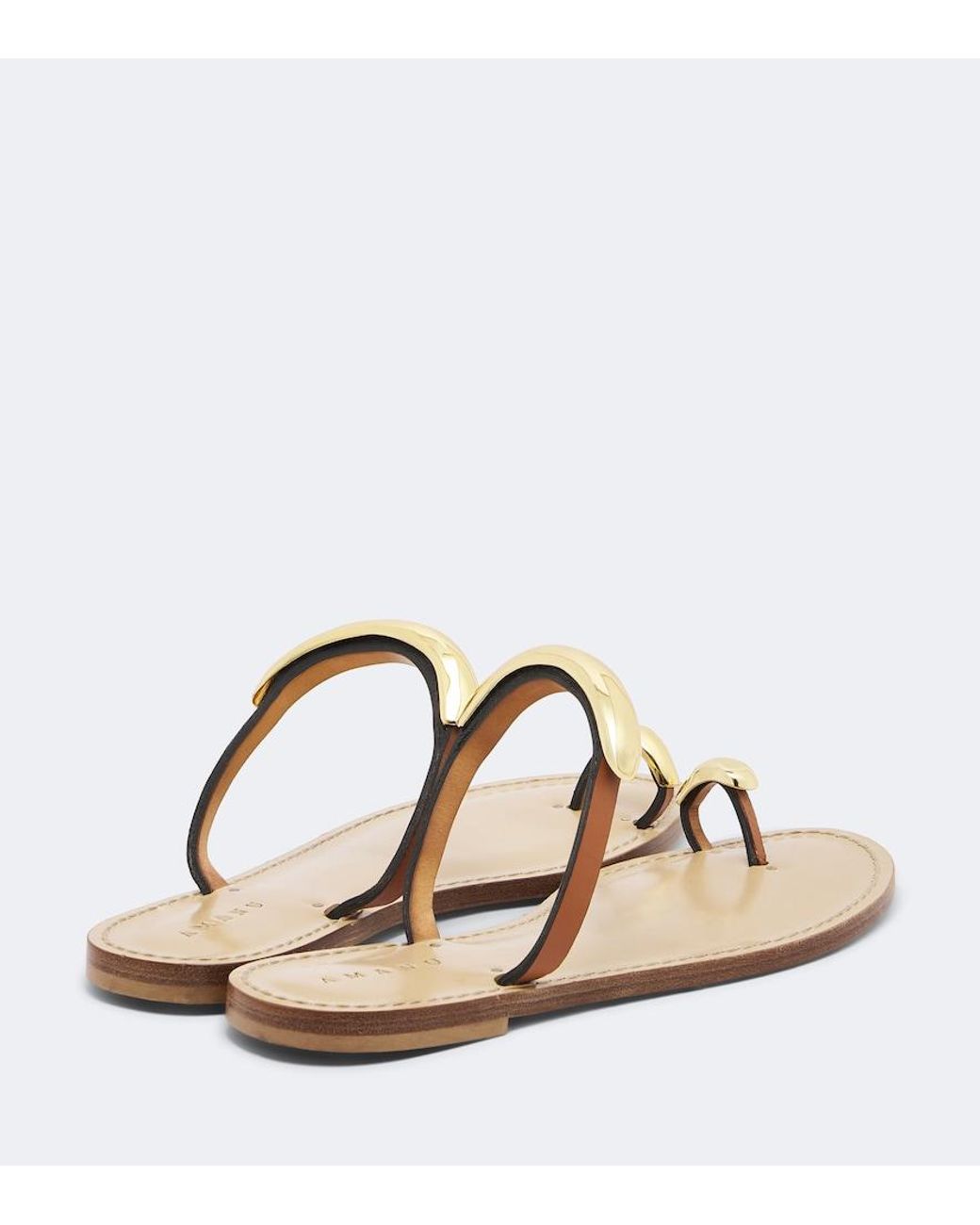 Amanu Natural Samburu Embellished Leather Sandals