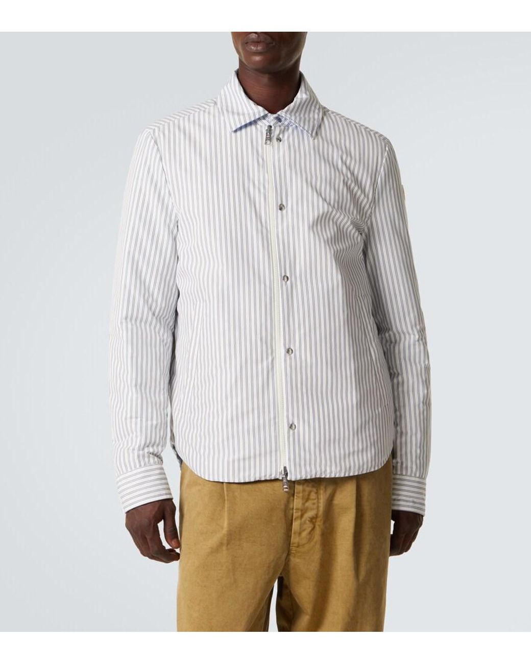 Moncler White Crescent Reversible Down Overshirt for men