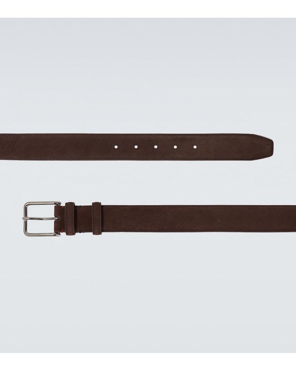 Loro Piana Brown Mayfair Suede Belt for men