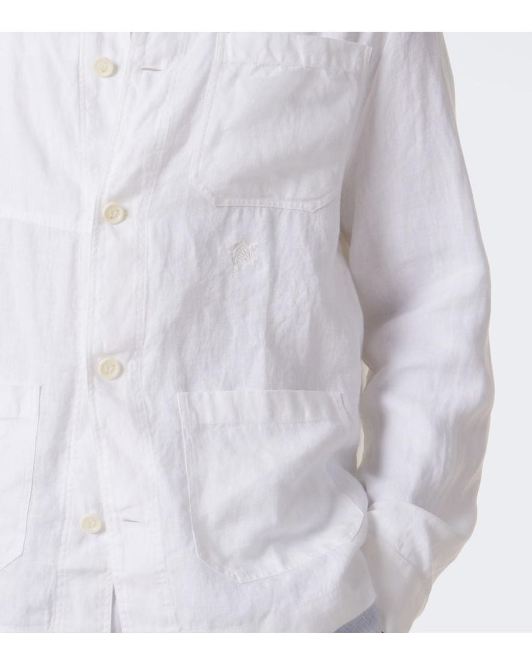 Vilebrequin White Corentin Linen Shirt for men