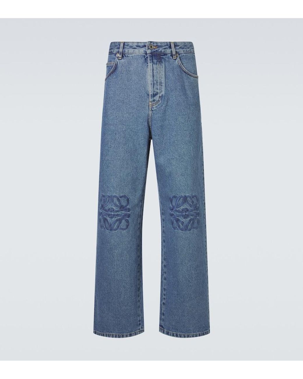Loewe Blue Anagram Straight Jeans for men