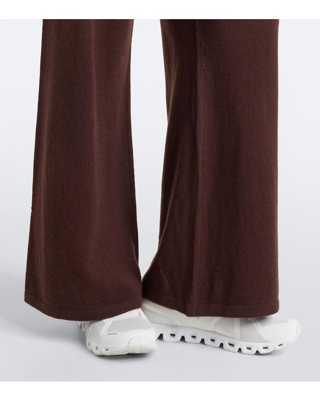 The Upside Brown Coco Amelie Cashmere-Blend Wide-Leg Pants