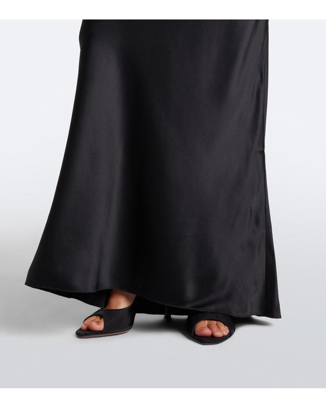 The Sei Black Silk Maxi Skirt