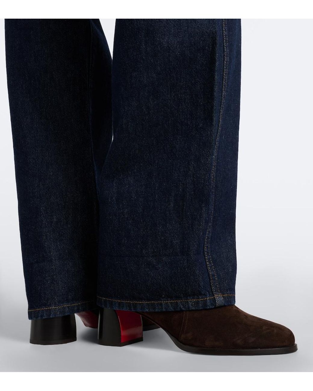 Christian Louboutin Brown Ira Suede Ankle Boots