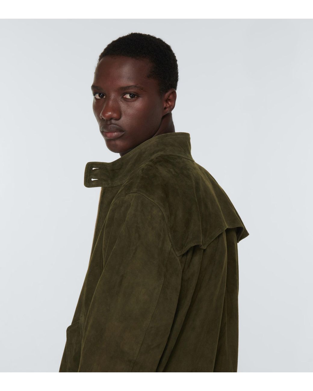 Polo Ralph Lauren Suede Jacket in Green for Men Lyst UK