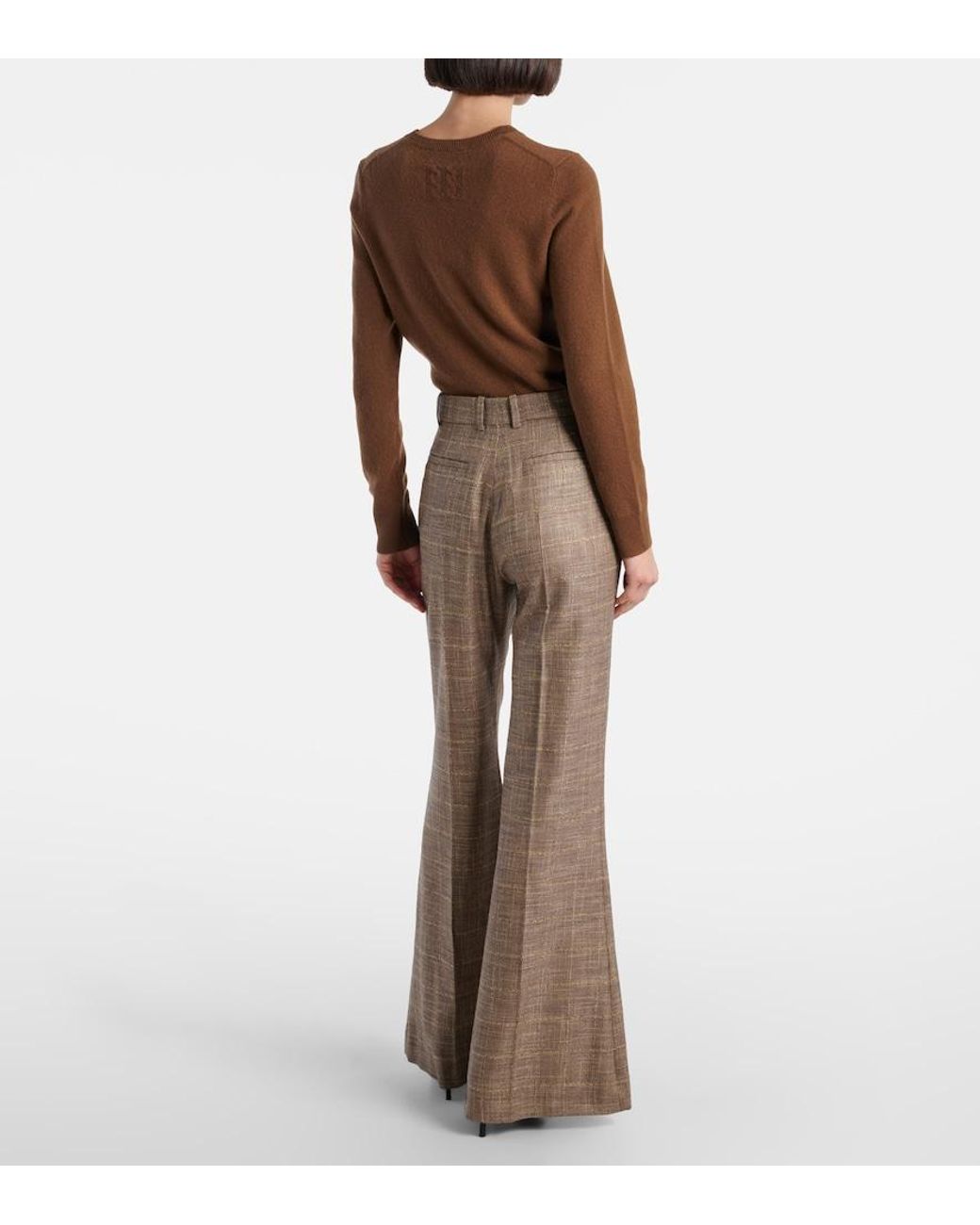 Joseph Brown Stevens Wool-Blend Flared Pants