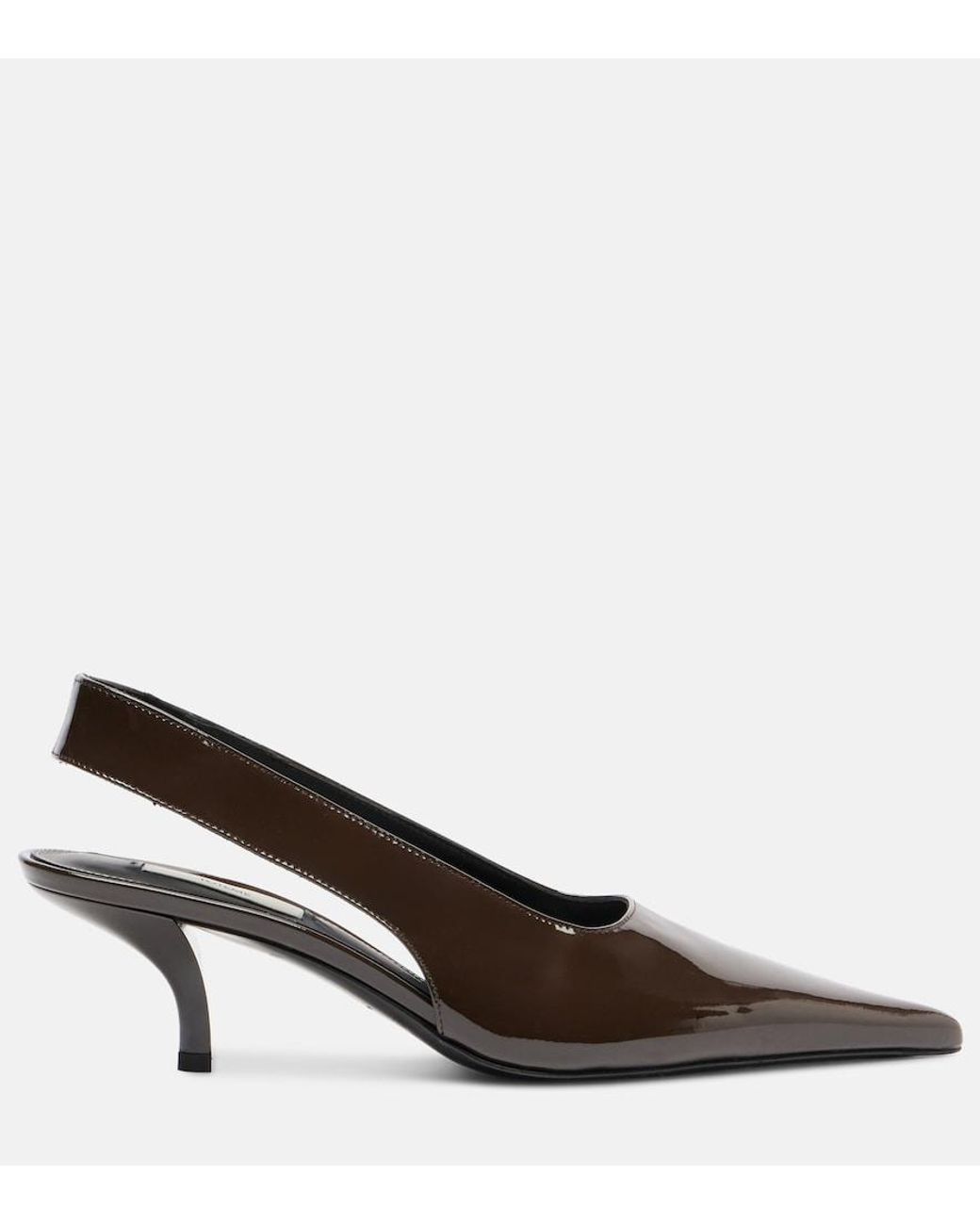 Totême Black Patent Leather Slingback Pumps