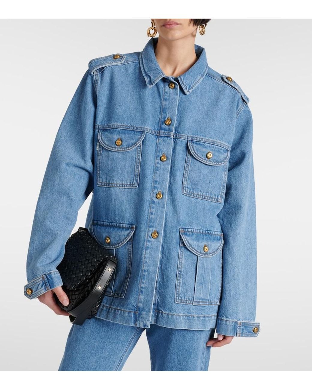 Blazé Milano Blue Sahariana Oversized Denim Jacket