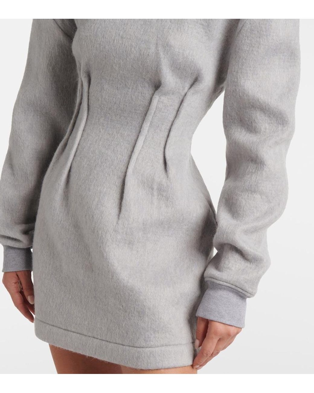 J.W. Anderson Gray Jersey Sweatshirt Dress