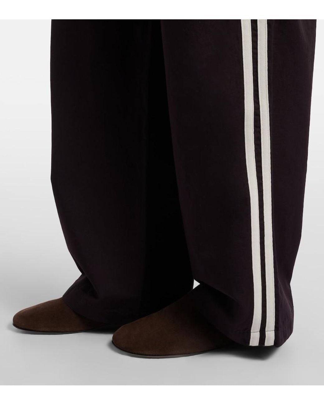 Citizens of Humanity Black Aurora Cotton-Blend Wide-Leg Track Pants