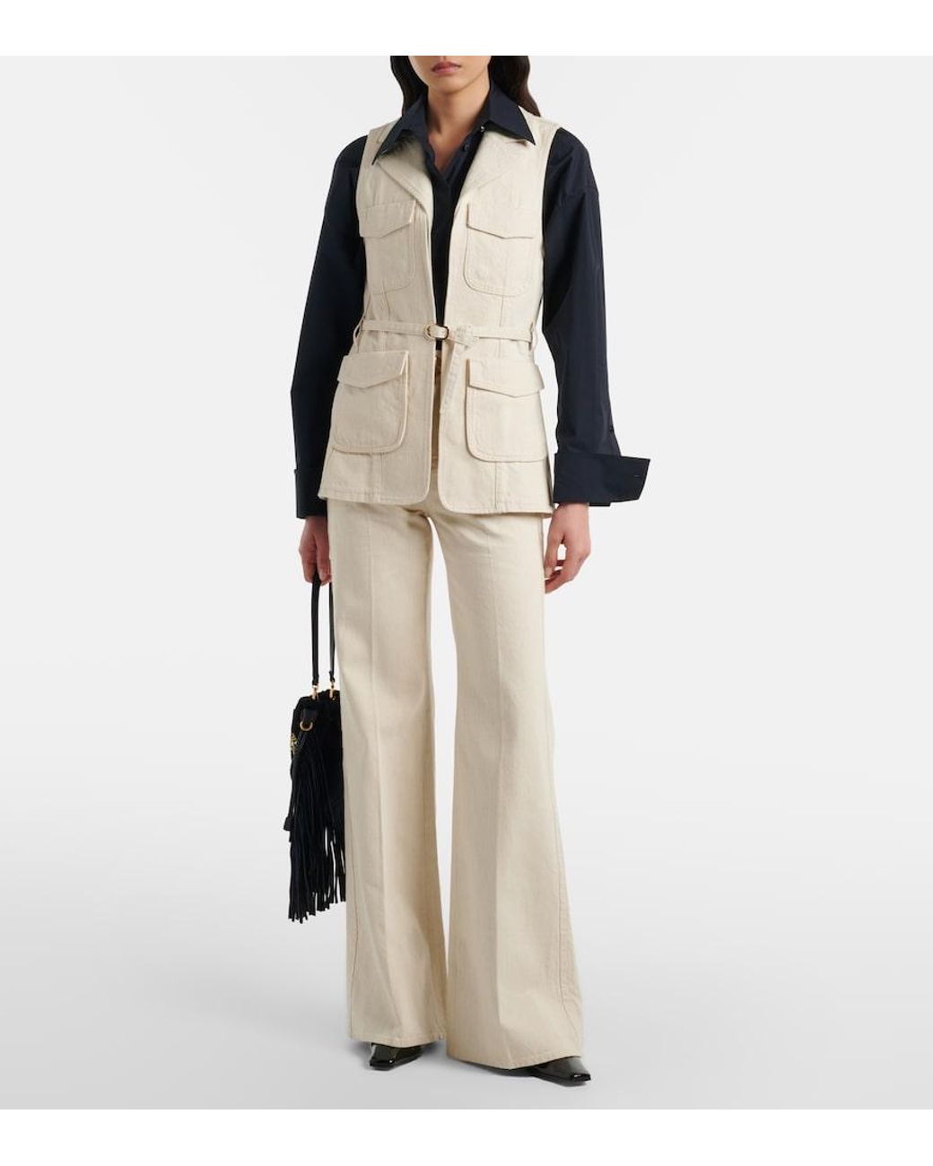 Dorothee Schumacher Natural Summer Of Love Belted Denim Vest